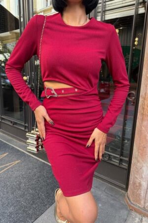Bodycon Dress With Long Sleeves - Brand: Sobe Istanbul - Women & Kids, Baby Clothes Wholesale - Globality Store