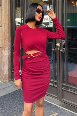 Bodycon Dress With Long Sleeves - Brand: Sobe Istanbul - Women & Kids, Baby Clothes Wholesale - Globality Store