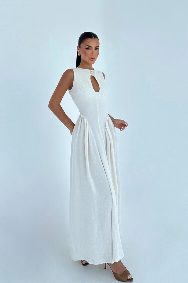 Cream Window Detail Dress