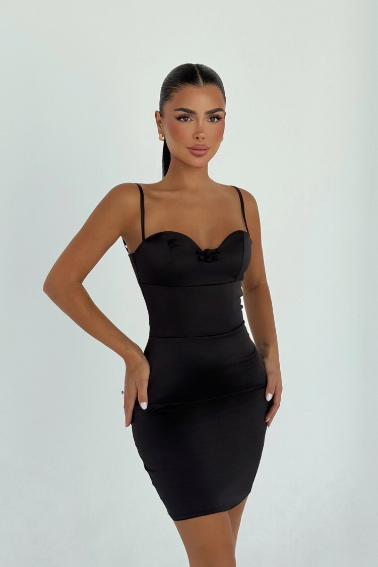 Black Sexy Elegant Glam Bodycon Dress - Brand: EYYO ATELIER - Women & Kids, Baby Clothes Wholesale - Globality Store