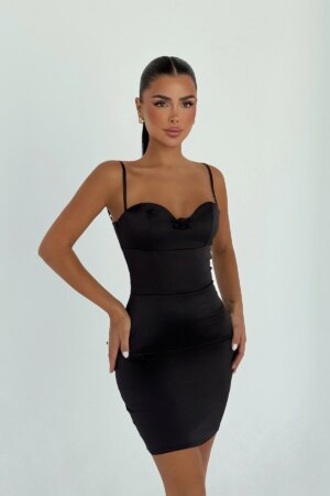 Black Sexy Elegant Glam Bodycon Dress - Brand: EYYO ATELIER - Women & Kids, Baby Clothes Wholesale - Globality Store