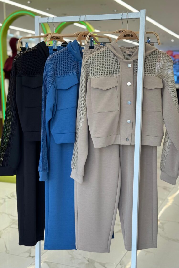 Blue Casual Sport Streetwear Set