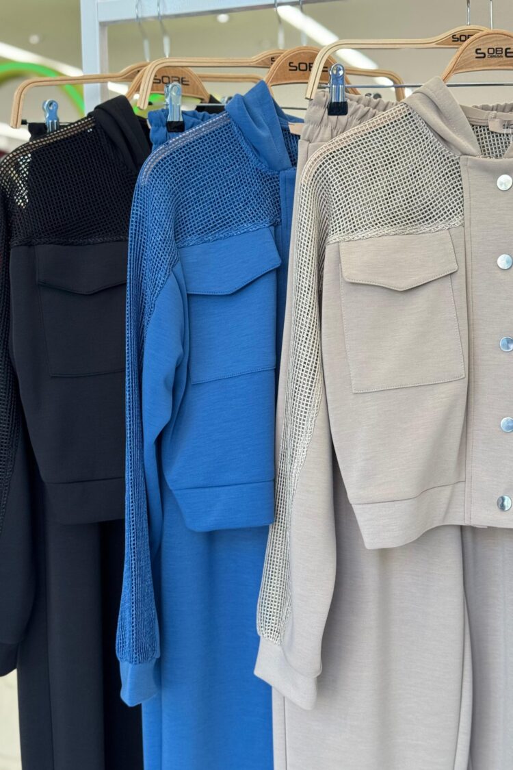 Blue Casual Sport Streetwear Set