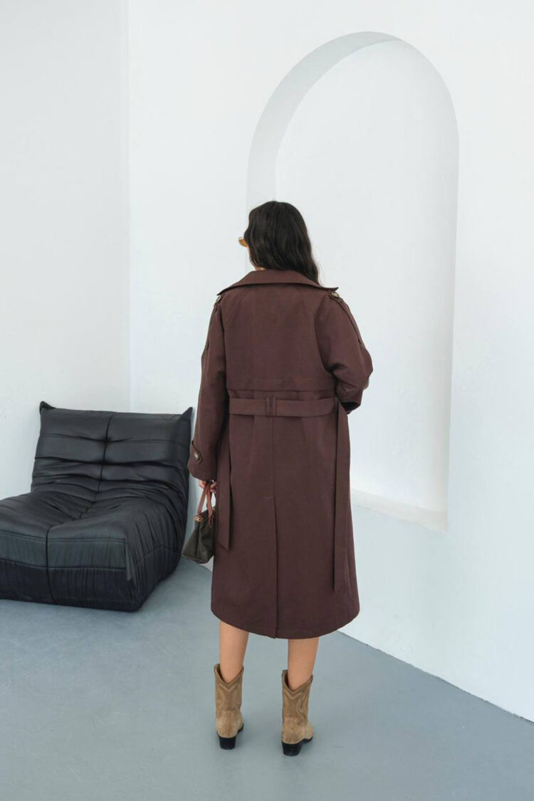 Trenchcoat Single-Breasted With Notched Collar