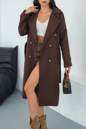 Trenchcoat Single-Breasted With Notched Collar - Brand: Mode Roy - Women & Kids, Baby Clothes Wholesale - Globality Store