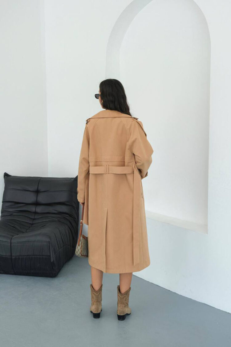 Beige Elegant Vintage Trenchcoat