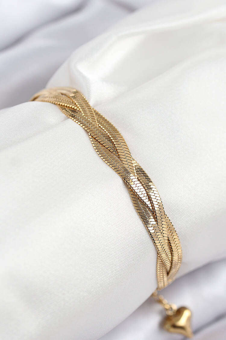 316l Steel Mesh Italian Chain Model Gold Color Women Bracelet - Brand: Ebijuteri - Women & Kids, Baby Clothes Wholesale - Globality Store