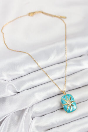 316l Steel Zircon Stone Openable Cap Polar Star Model Gold Color Women Necklace - Brand: Ebijuteri - Women & Kids, Baby Clothes Wholesale - Globality Store