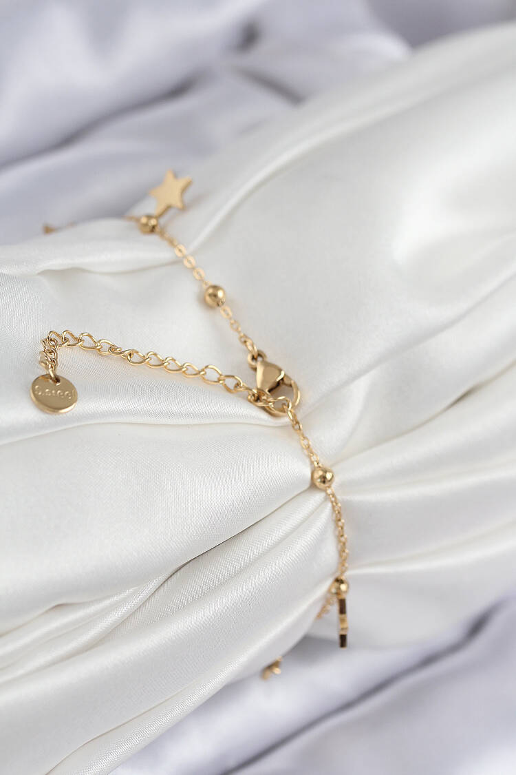 316l Steel Inline Star Model Gold Color Women Bracelet