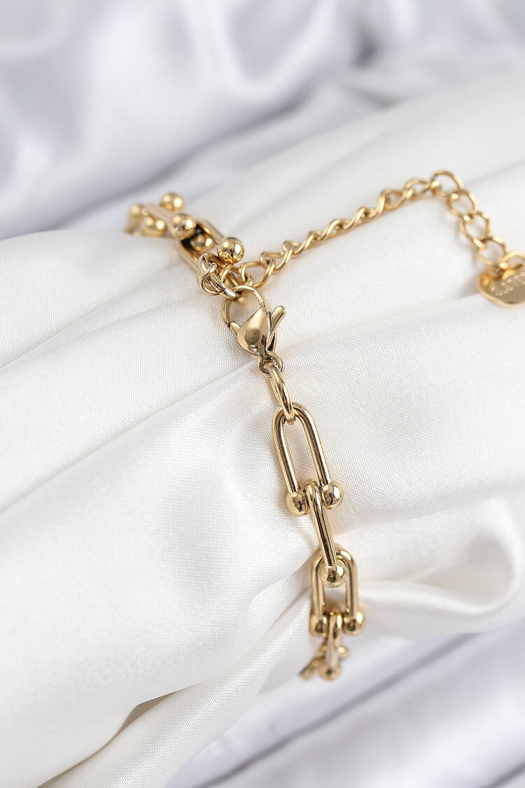 316l Steel Tifany Chain Model Gold Color Women Bracelet
