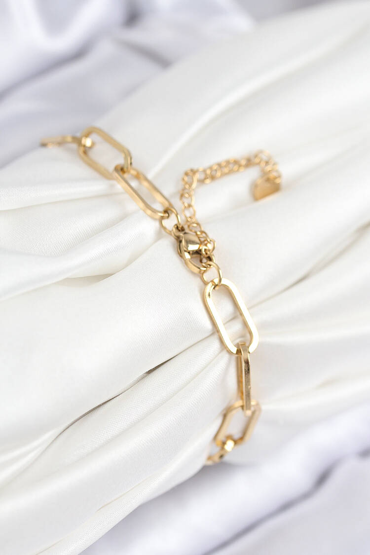 316l Steel Evil Eye Bead And Zircon Stone Heart Model Gold Color Women Bracelet