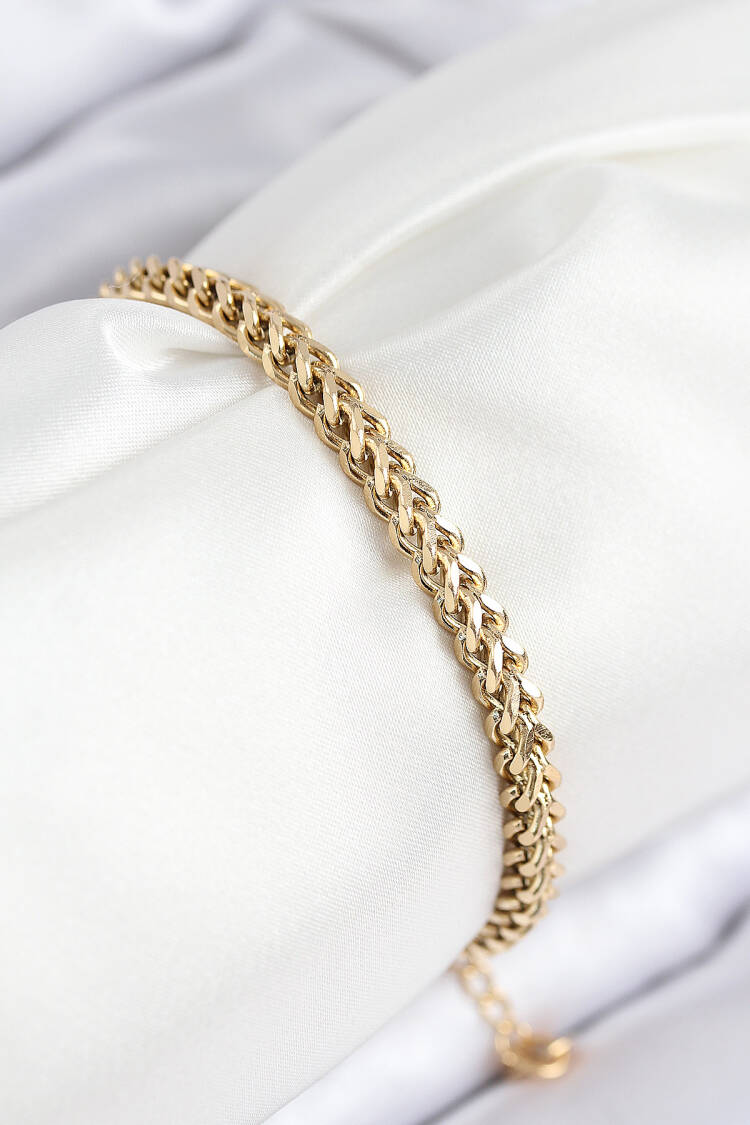 316l Steel Mesh Chain Model Gold Color Women Bracelet - Brand: Ebijuteri - Women & Kids, Baby Clothes Wholesale - Globality Store
