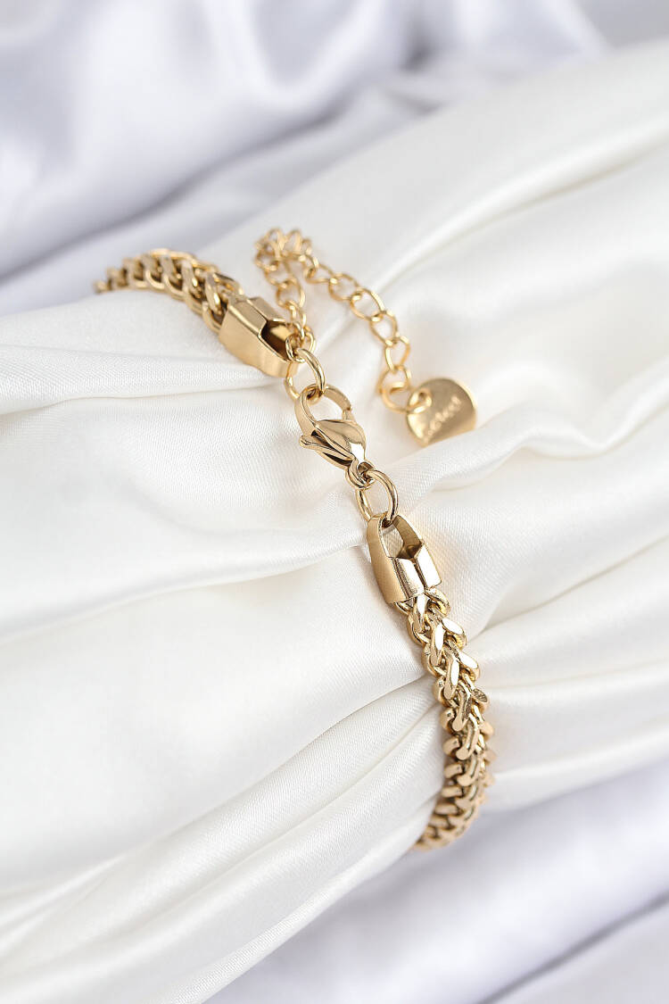 316l Steel Mesh Chain Model Gold Color Women Bracelet