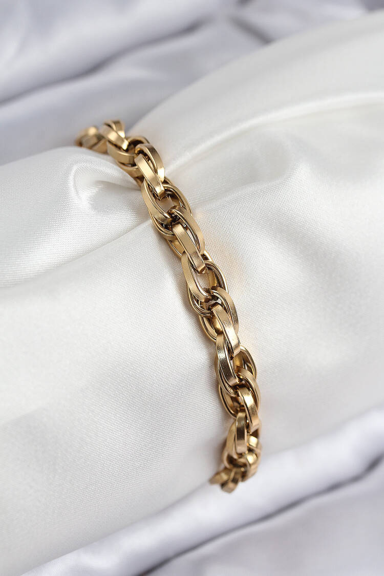 316l Steel Mesh Model Gold Color Women Bracelet - Brand: Ebijuteri - Women & Kids, Baby Clothes Wholesale - Globality Store