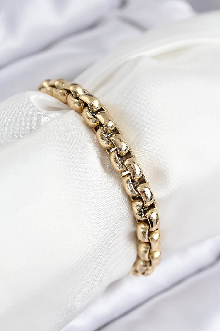 316l Steel Rope Chain Model Gold Color Women Bracelet - Brand: Ebijuteri - Women & Kids, Baby Clothes Wholesale - Globality Store
