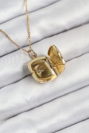316l Steel Zircon Stone Openable Cap Eye Model Gold Color Women Necklace - Brand: Ebijuteri - Women & Kids, Baby Clothes Wholesale - Globality Store