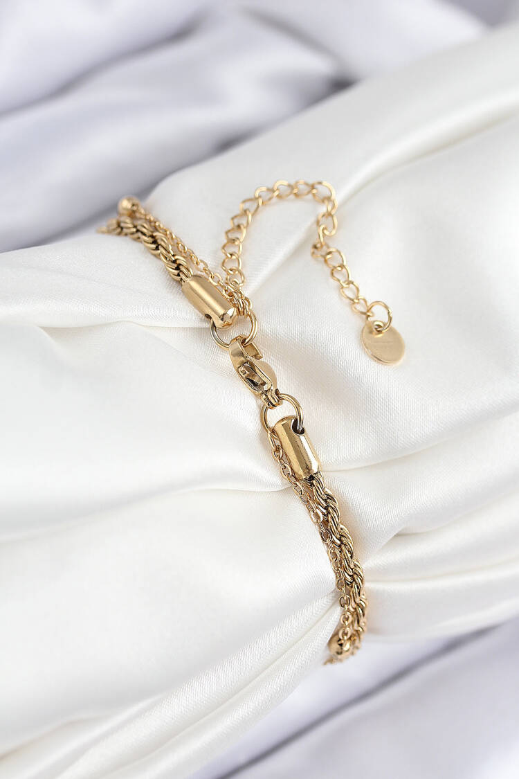 316l Steel Evil Eye Beads Model Auger Chain Gold Color Women Bracelet