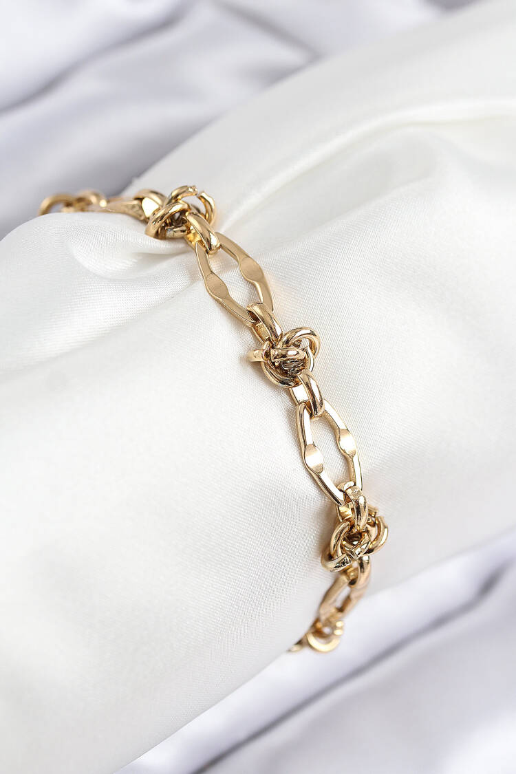 316l Steel Piece Chain Model Gold Color Women Bracelet - Brand: Ebijuteri - Women & Kids, Baby Clothes Wholesale - Globality Store