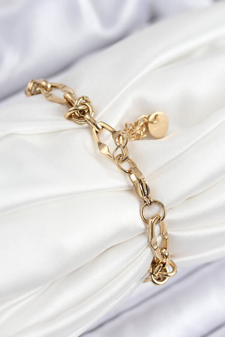 316l Steel Piece Chain Model Gold Color Women Bracelet