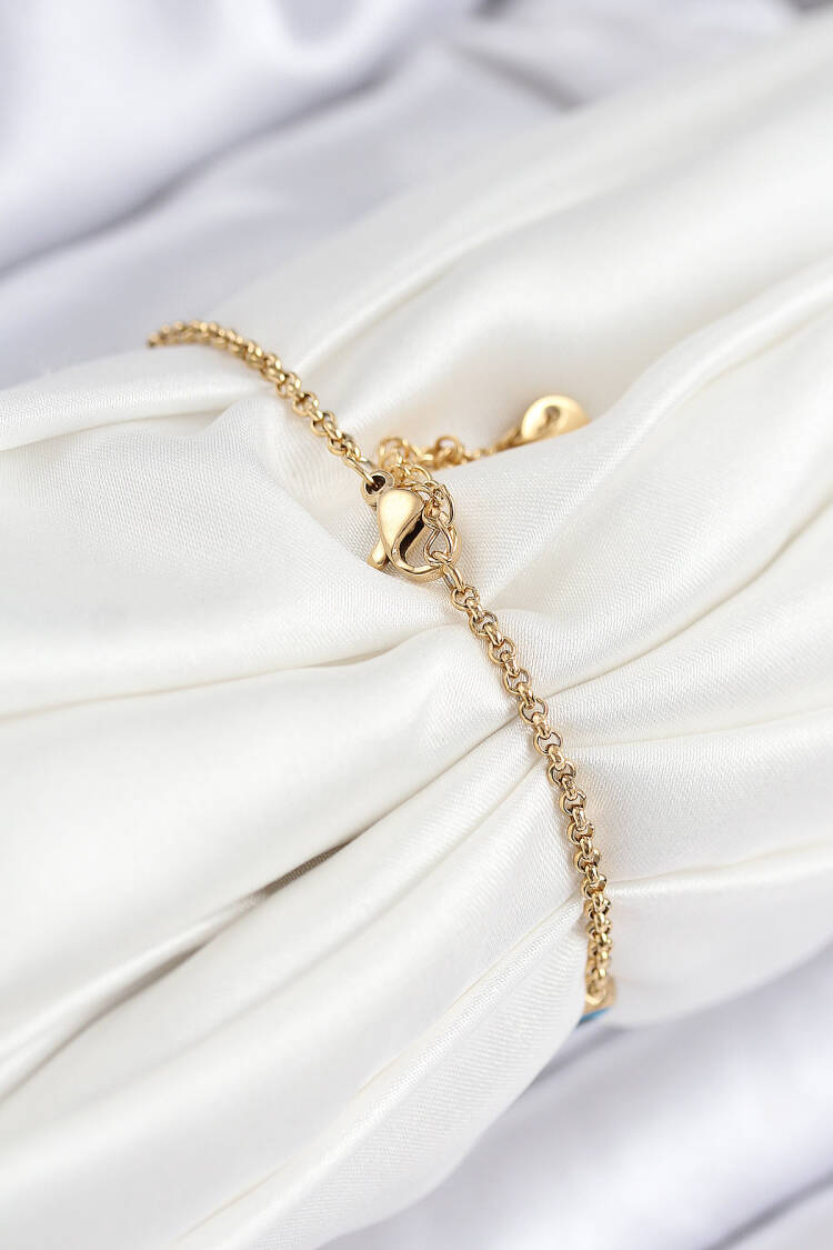 316l Steel Evil Eye Bead Model Gold Color Women Bracelet
