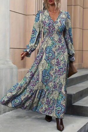 Blue Boho Elegant Wrap Dress - Brand: Janes - Women & Kids, Baby Clothes Wholesale - Globality Store
