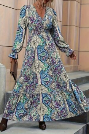 Blue Boho Elegant Wrap Dress - Brand: Janes - Women & Kids, Baby Clothes Wholesale - Globality Store