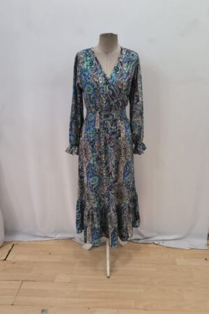 Blue Boho Elegant Wrap Dress - Brand: Janes - Women & Kids, Baby Clothes Wholesale - Globality Store