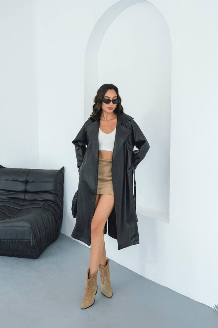 Trenchcoat Single-Breasted Wrapover