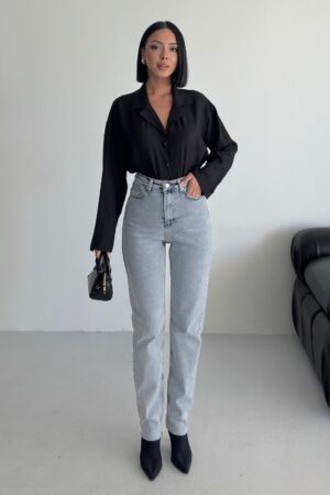 Mom Jeans High Waist Straight Leg Buttoned - Brand: XLove - Women & Kids, Baby Clothes Wholesale - Globality Store