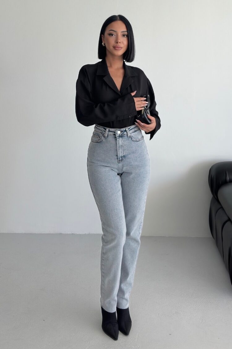 Mom Jeans High Waist Straight Leg Buttoned - Brand: XLove - Women & Kids, Baby Clothes Wholesale - Globality Store