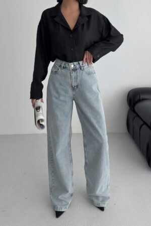 Mom Jeans High Waist Wide Leg Buttoned - Brand: XLove - Women & Kids, Baby Clothes Wholesale - Globality Store