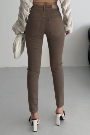 Brown High Waist Mom Skinny Leg Jeans - Brand: XLove - Women & Kids, Baby Clothes Wholesale - Globality Store