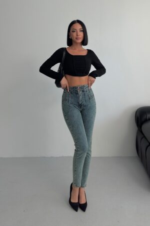 Mom Jeans High Waist Skinny Leg - Brand: XLove - Women & Kids, Baby Clothes Wholesale - Globality Store