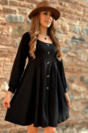 Fit And Flare Dress With Square Neck - Brand: Janes - Women & Kids, Baby Clothes Wholesale - Globality Store