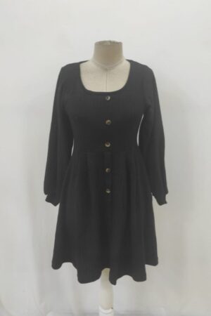 Fit And Flare Dress With Square Neck - Brand: Janes - Women & Kids, Baby Clothes Wholesale - Globality Store