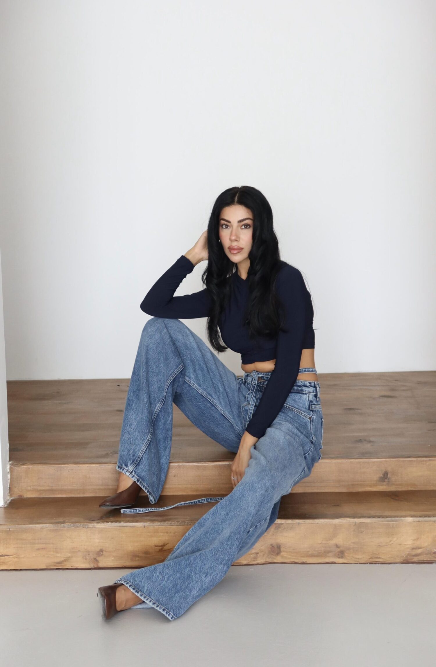 Blue Retro Casual Wide Leg Palazzo Jeans - Brand: LACARINO - Women & Kids, Baby Clothes Wholesale - Globality Store