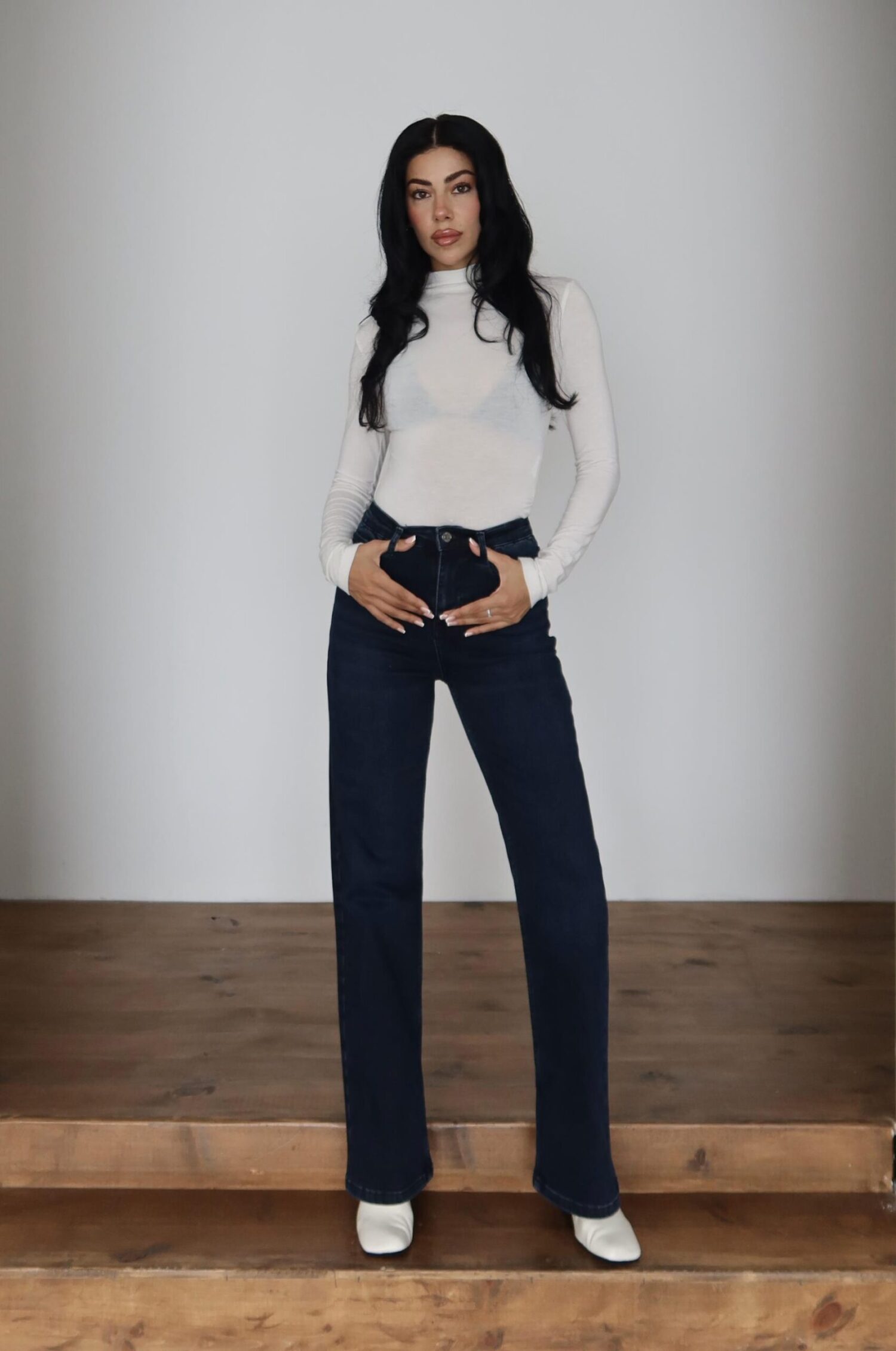 Jeans Bootcut Flare Leg High Waist - Brand: LACARINO - Women & Kids, Baby Clothes Wholesale - Globality Store