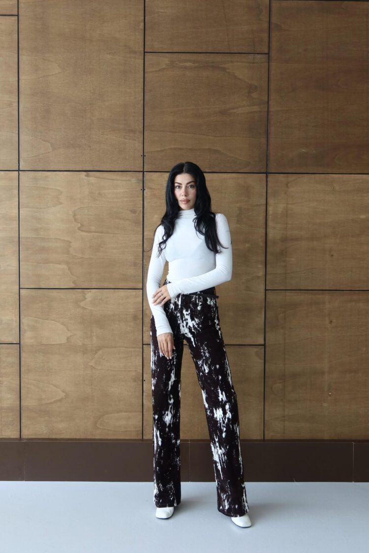 Black Mom Jeans High Waist Wide Leg Casual