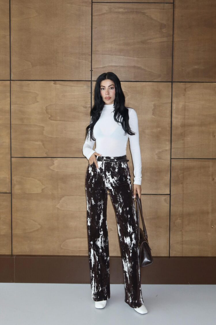 Black Mom Jeans High Waist Wide Leg Casual