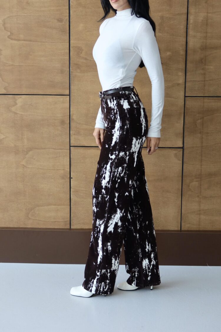 Black Mom Jeans High Waist Wide Leg Casual