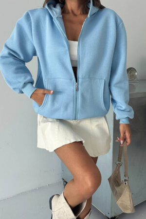 Sweatshirt With Hooded Neck And Oversized Fit - Brand: Mode Roy - Women & Kids, Baby Clothes Wholesale - Globality Store