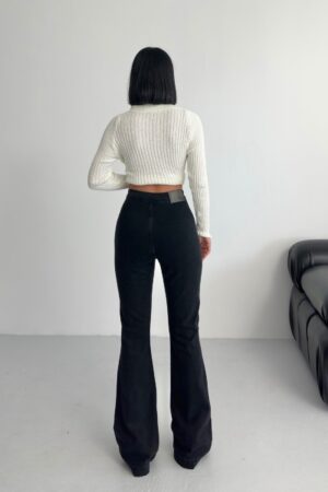 Black High Waist Mom Jeans With Flare Leg - Brand: XLove - Women & Kids, Baby Clothes Wholesale - Globality Store