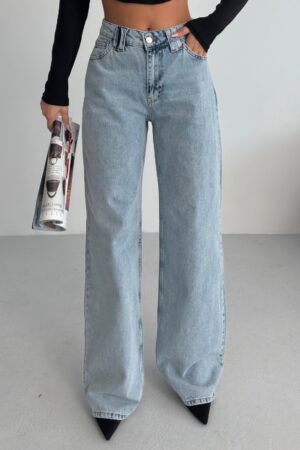 Jeans High Waist Mom Wide Leg Casual - Brand: XLove - Women & Kids, Baby Clothes Wholesale - Globality Store