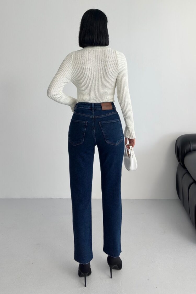 Mom Jeans High Waist Straight Leg