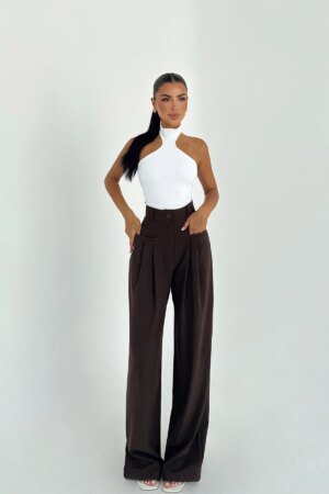 Palazzo Pants With High Waist And Wide Leg - Brand: EYYO ATELIER - Women & Kids, Baby Clothes Wholesale - Globality Store