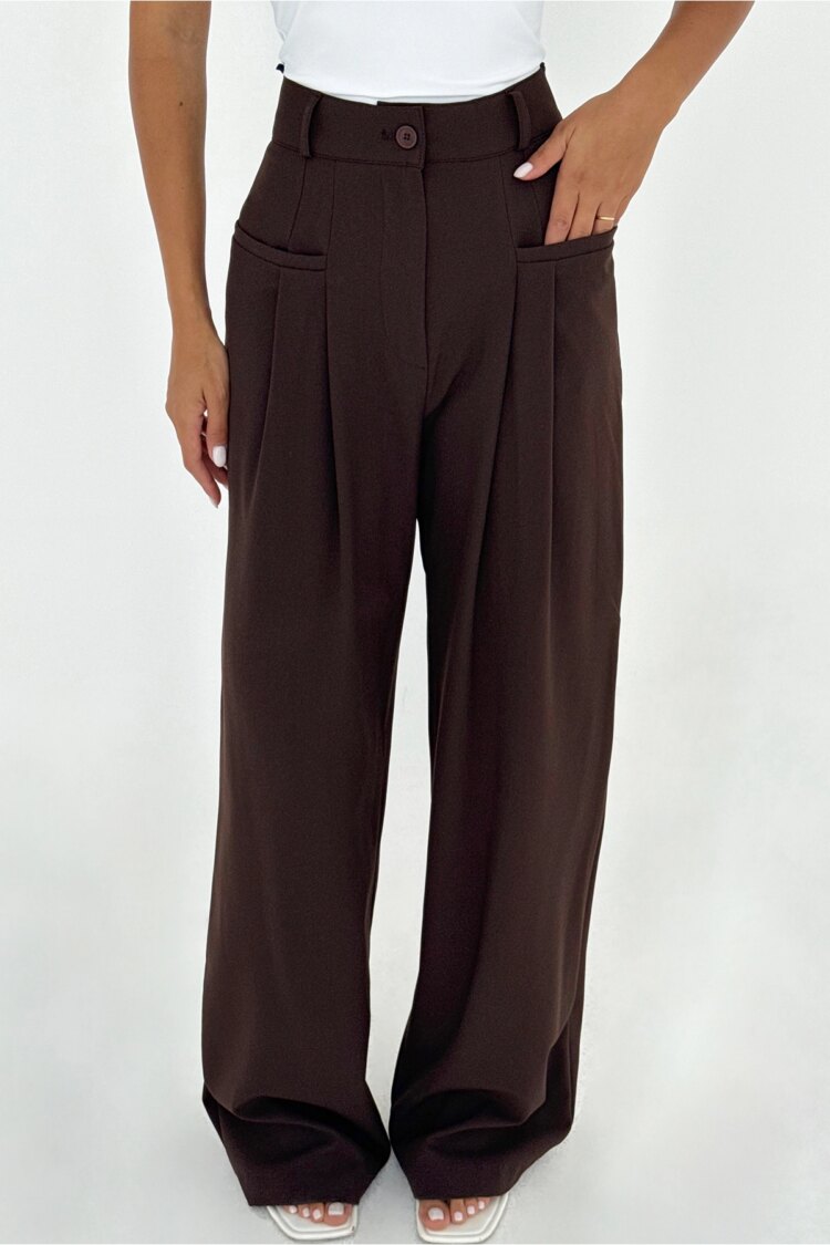 Palazzo Pants With High Waist And Wide Leg