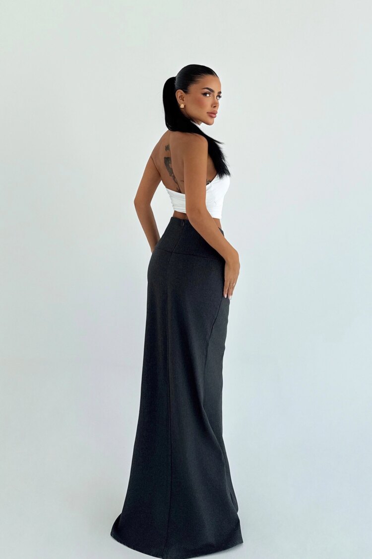 Black Elegant Mermaid Maxi Skirt