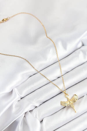 316l Steel Zircon Stone Angel Model Gold Color Women Necklace - Brand: Ebijuteri - Women & Kids, Baby Clothes Wholesale - Globality Store