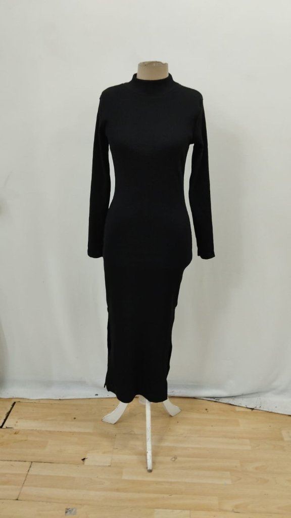 Elegant Bodycon Dress With High Neck