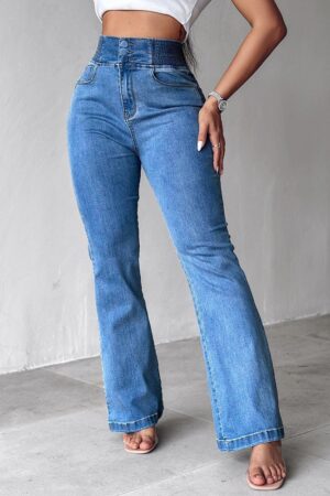 Mom Pants High Waist Long Flare Leg - Brand: Janes - Women & Kids, Baby Clothes Wholesale - Globality Store